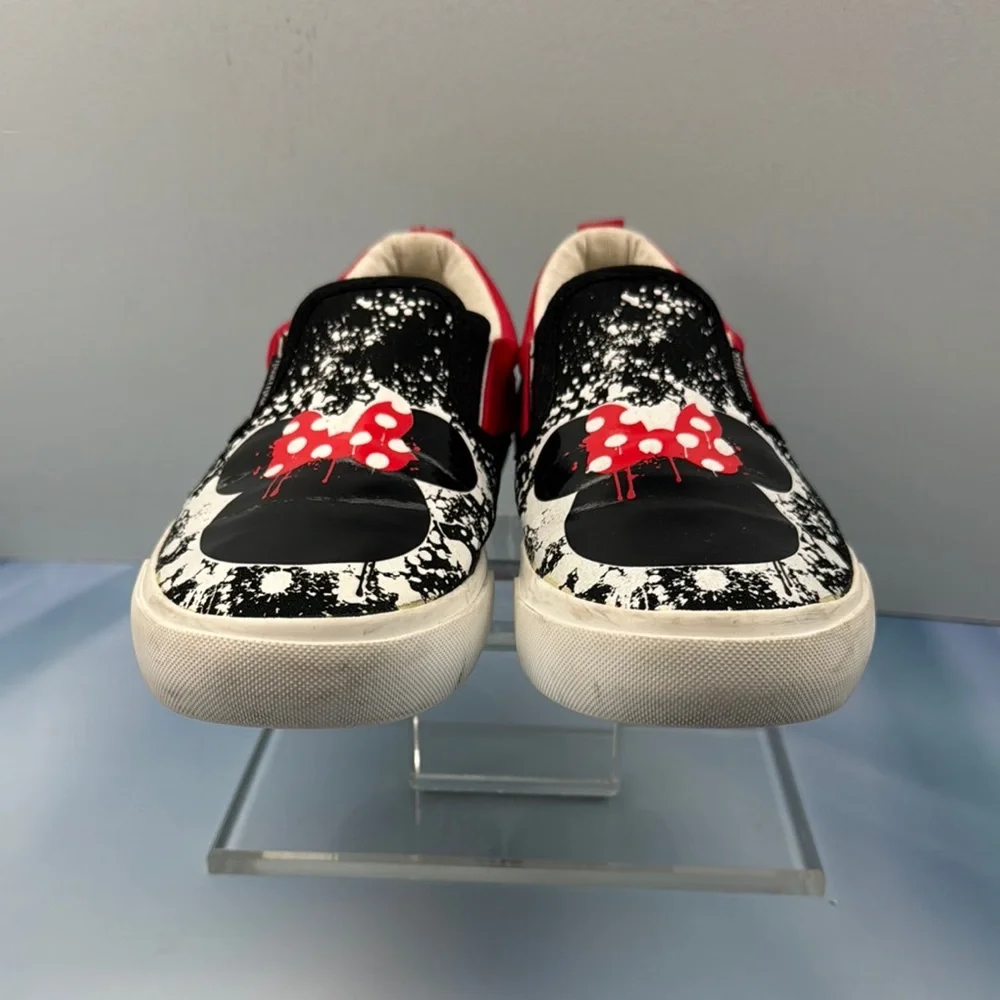 Disney Red and Black Flats with Bow - Picture 4 of 12